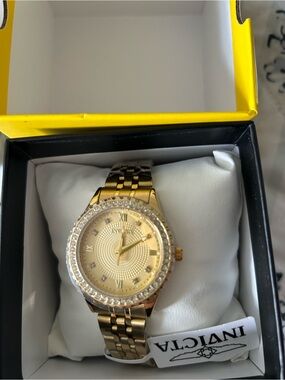 Invicta Gold Crystal-Trim Women's Watch
